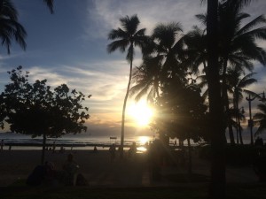 ハワイの夕日♪