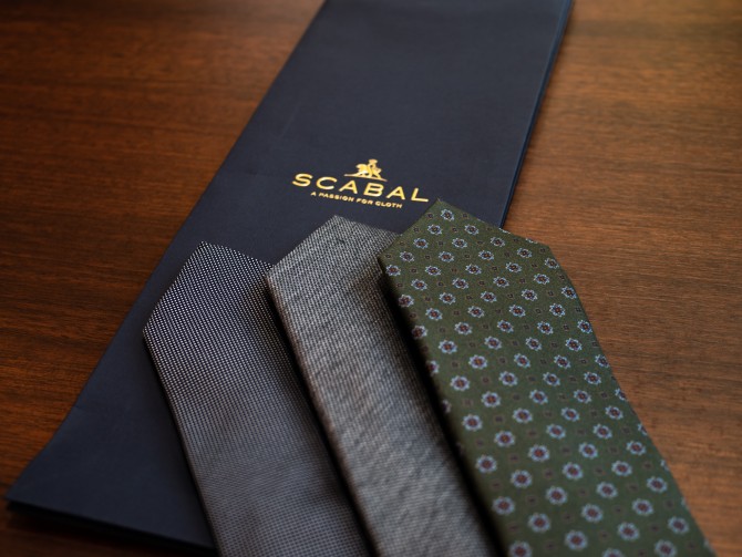 高級服地ブランドのSCABAL(スキャバル)がデザインしたネクタイ新柄入荷