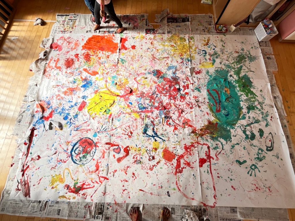 園ブログ　絵の具遊びをしました🎨