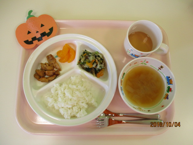 10月4日(木）の給食☆