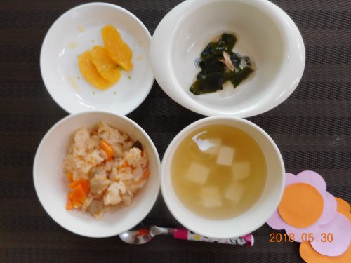 ５月３０日(水）のお給食