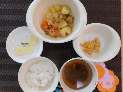 ６月７日(木）のお給食