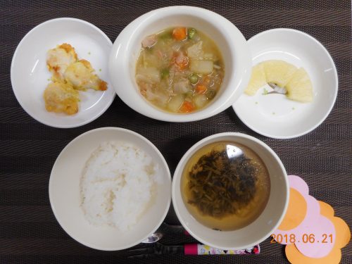 ６月２１日（木）のお給食