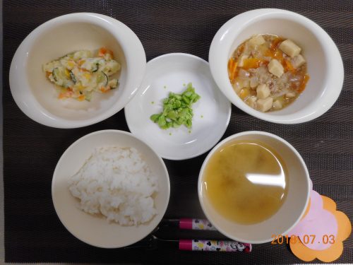 ７月３日(火）のお給食