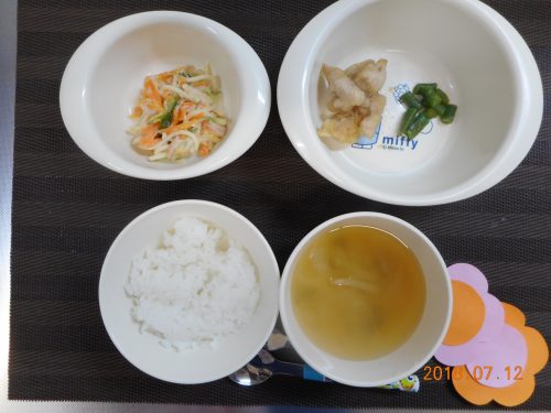 ７月１２日（木）のお給食