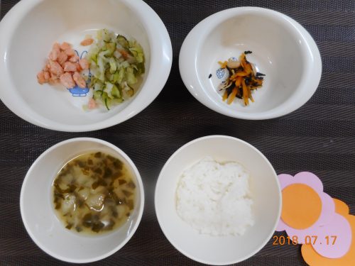 ７月１７日(火）のお給食