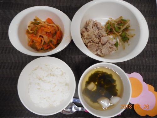 ７月２６日(木）のお給食