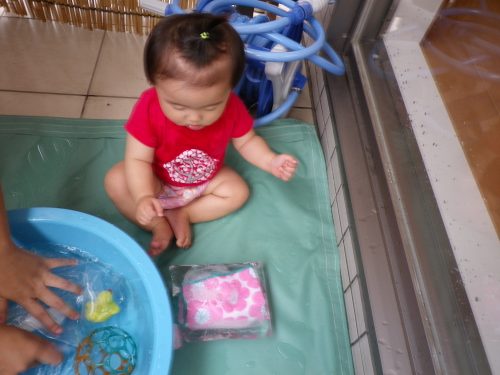 【小規模保育奏の杜園】水遊びに？？？が登場!(^^)!