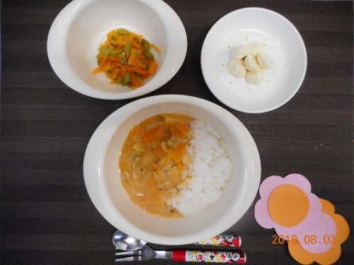 ８月２日(木）のお給食