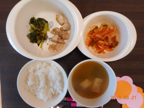 ８月２１日(火）のお給食