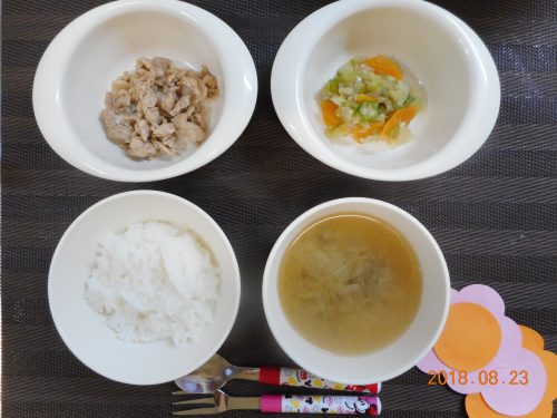 ８月２３日(木）のお給食