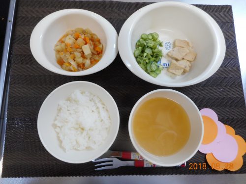 ８月２８日(火）のお給食