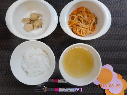 ８月２９日（水）のお給食