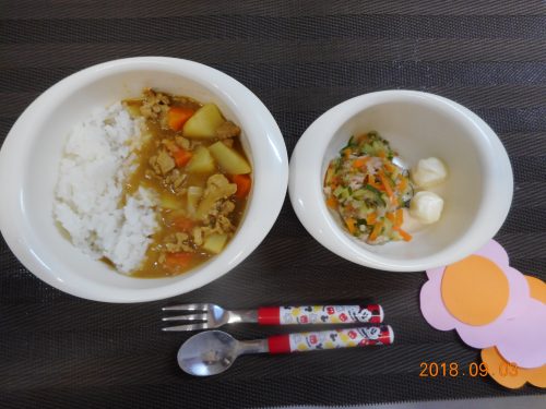 ９月3日(月）のお給食