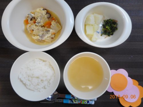 ９月６日(木）のお給食