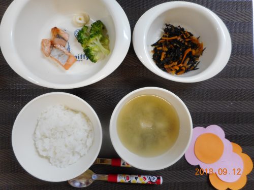 ９月１２日（水）のお給食
