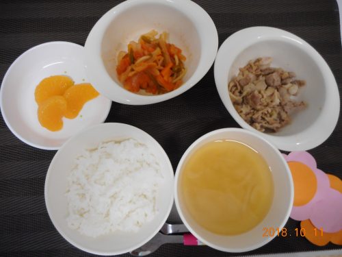 １０月１１日(木）のお給食