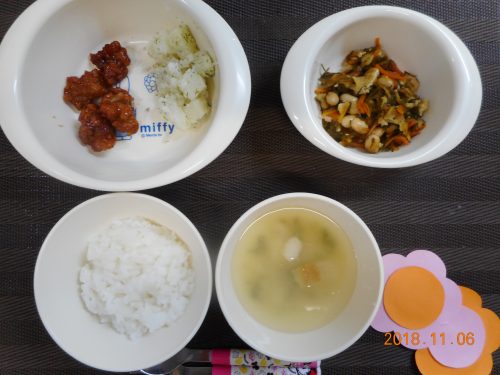 １１月６日(火）のお給食