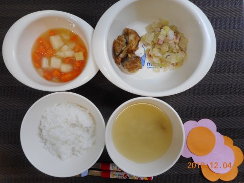 １２月４日(火）のお給食