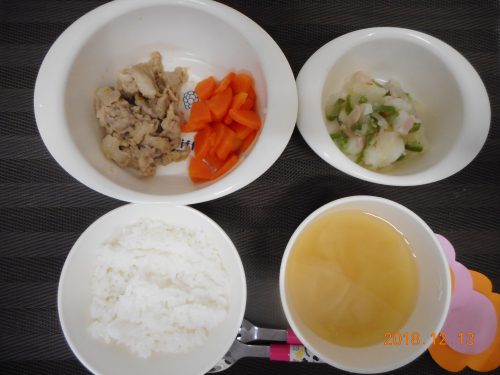 １２月１３日(木）のお給食