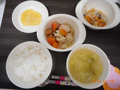 １月１０日(木）のお給食