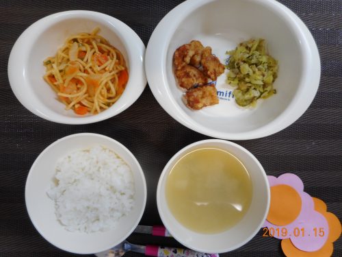 １月１５日(火）のお給食