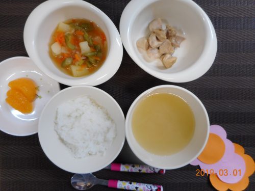３月１日(金）のお給食