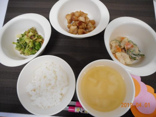 4月１日（月）お給食