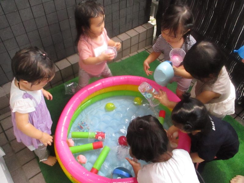 水遊びスタート！