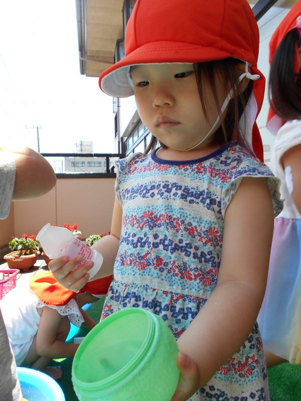 念願の水遊び✨