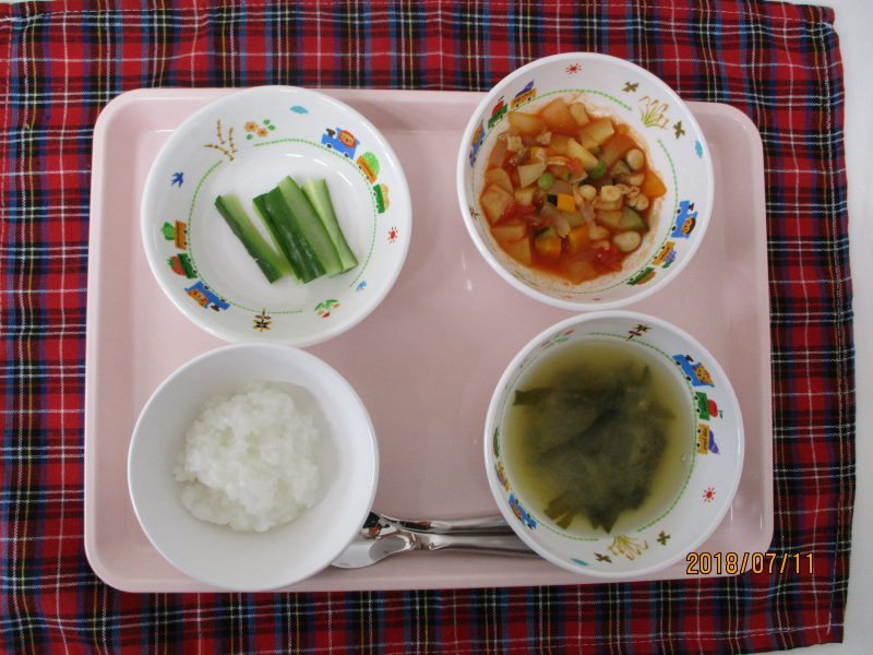 7月11日（水）のお給食　(^○^)