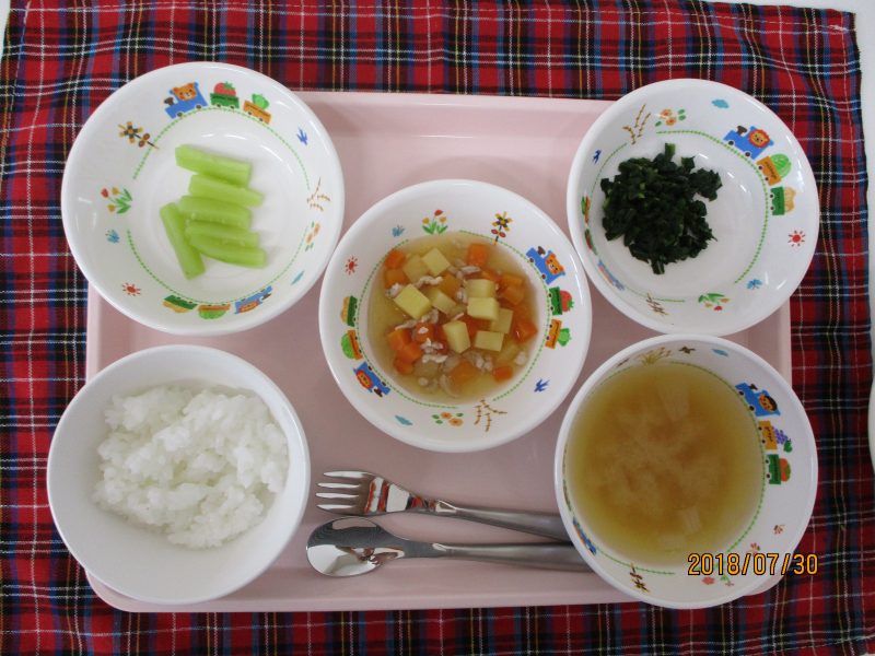 7月３０日（月）のお給食♫