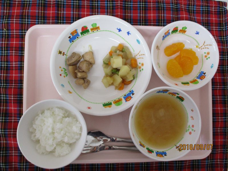 ９月7日（金）のお給食(≧▽≦)