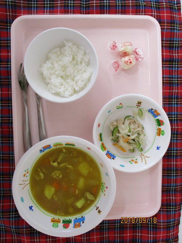 9月18日（火）のお給食(^O^)／