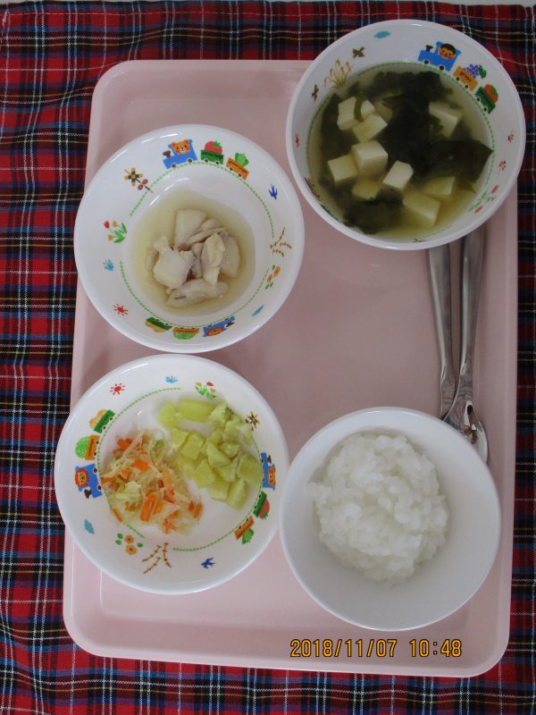 11月7日（木）のお給食(^O^)