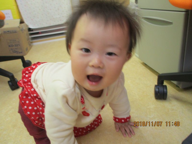 ０歳児　ももぐみ?さんの様子♬