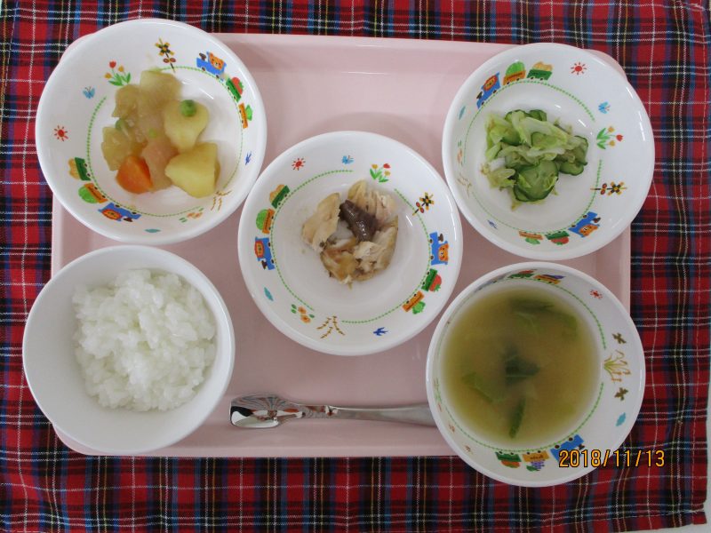 １１月１３日（火）のお給食(^O^)／