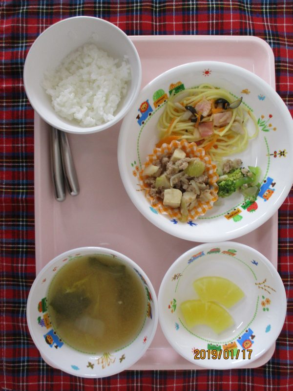 １月17日（木）のお給食(^O^)／