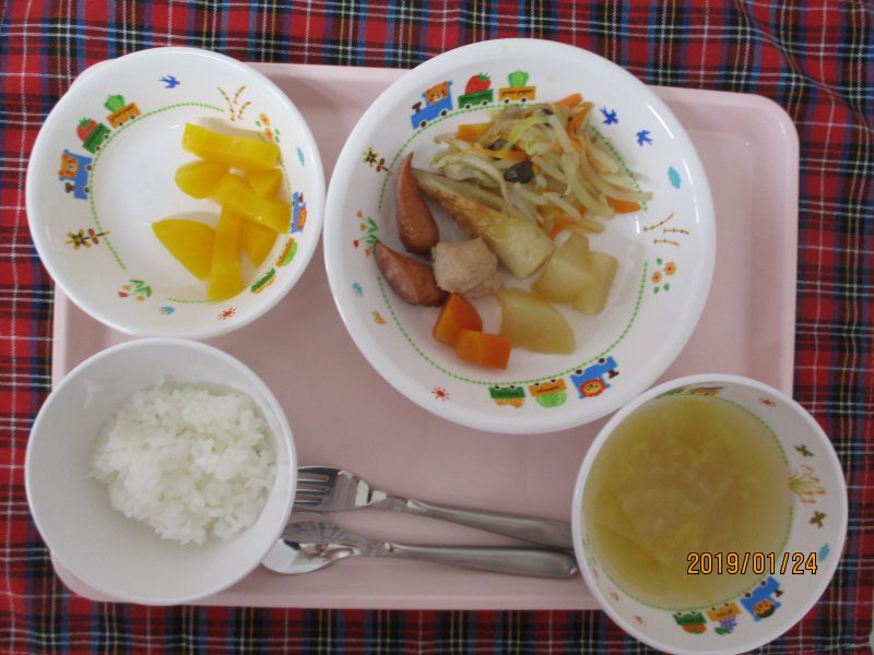 1月24日（木）の給食(^O^)／