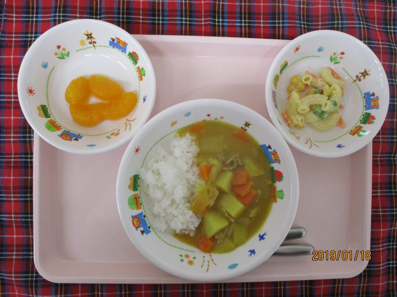 １月１８日（金）のお給食(≧▽≦)