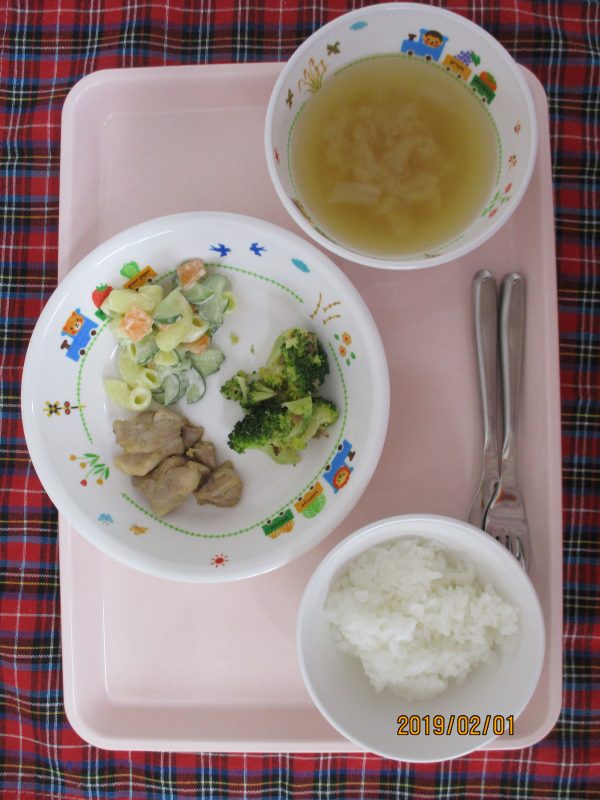 2月1日（金）のお給食(≧▽≦)