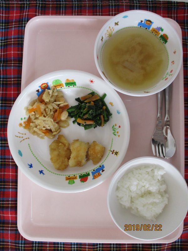 2月22日（金）のお給食?