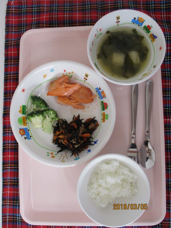 ３月5日（火）のお給食(≧▽≦)