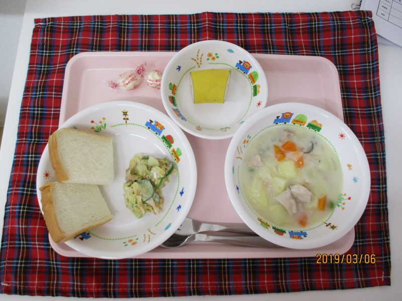 ３月６日（水）のお給食(≧▽≦)