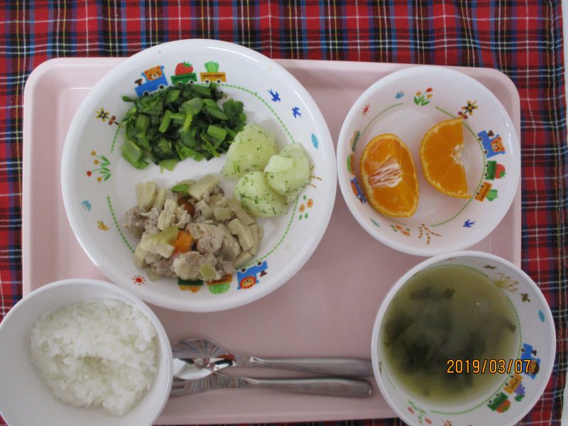 ３月7日（木）のお給食(^O^)