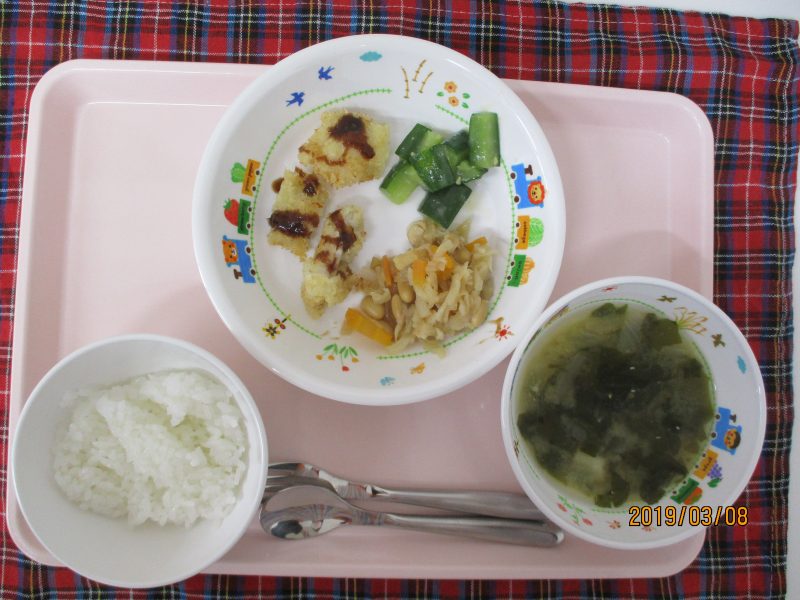 ３月８日（金）のお給食(≧▽≦)
