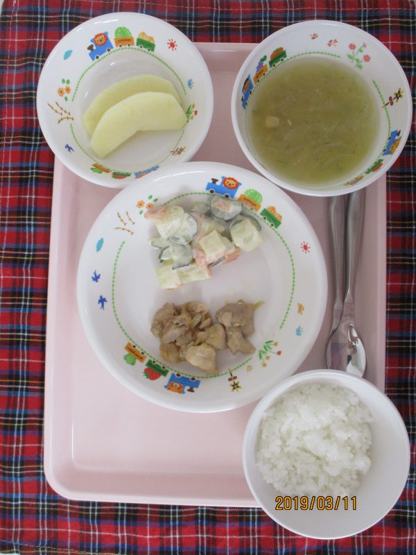 3月11日（月）のお給食?