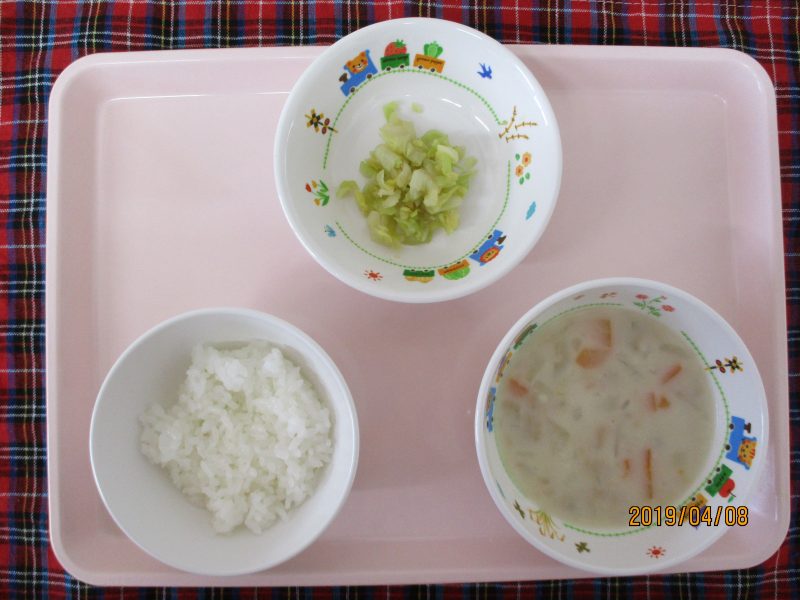 ４月8日（月）のお給食(≧▽≦)