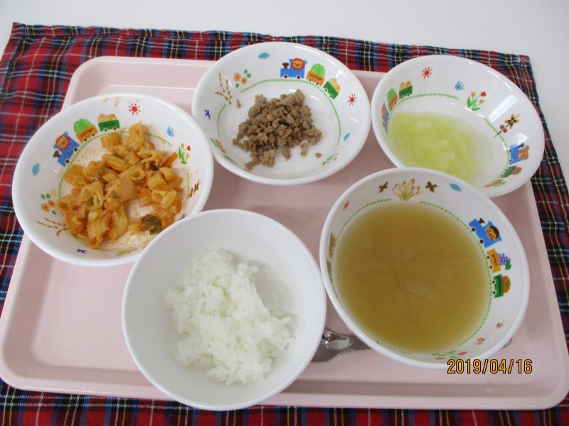 4月16日（火）のお給食?