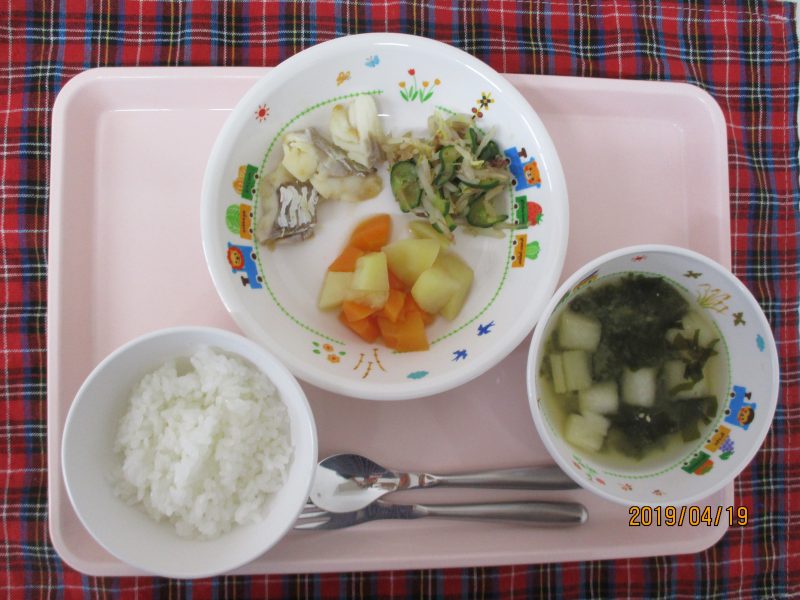 ★4月19日（金）のお給食(^O^)／
